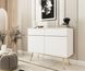 Комод дводверний ORO MDF Білий/Золотий каркас