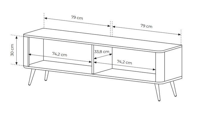 Тумба РТВ двухдверная ELEGANSE 163 LASKI Meble