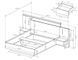 Двуспальная кровать с тумбами 160x200 LASKI Meble