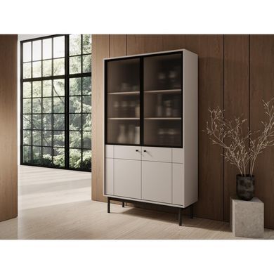 Витрина двухдверная TOKIO 104 PIASKI Meble с фрезерованным стеклом