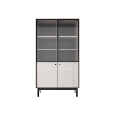 Витрина двухдверная TOKIO 104 PIASKI Meble с фрезерованным стеклом