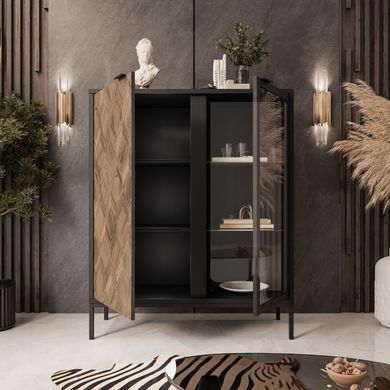 Витрина двухдверная MILANO 101 myAMI Mebli с подсветкой