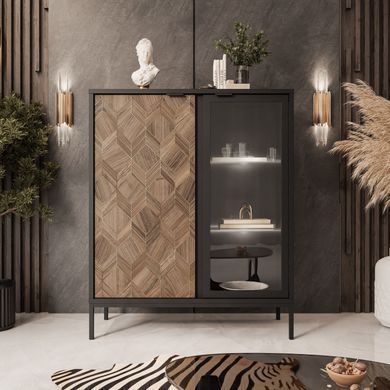 Витрина двухдверная MILANO 101 myAMI Mebli с подсветкой