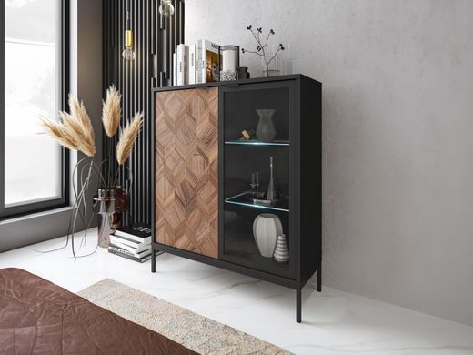 Витрина двухдверная MILANO 101 myAMI Mebli с подсветкой