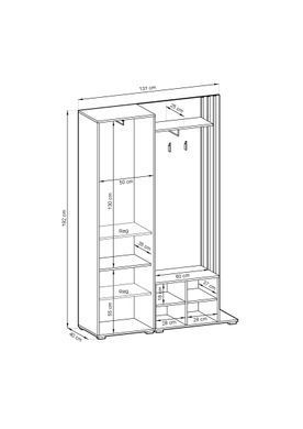 Шкаф гардеробный Nelly 131 PIASKI Meble